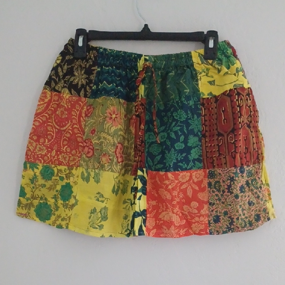 Patchwork Boho Women’s Shorts in Multicolor